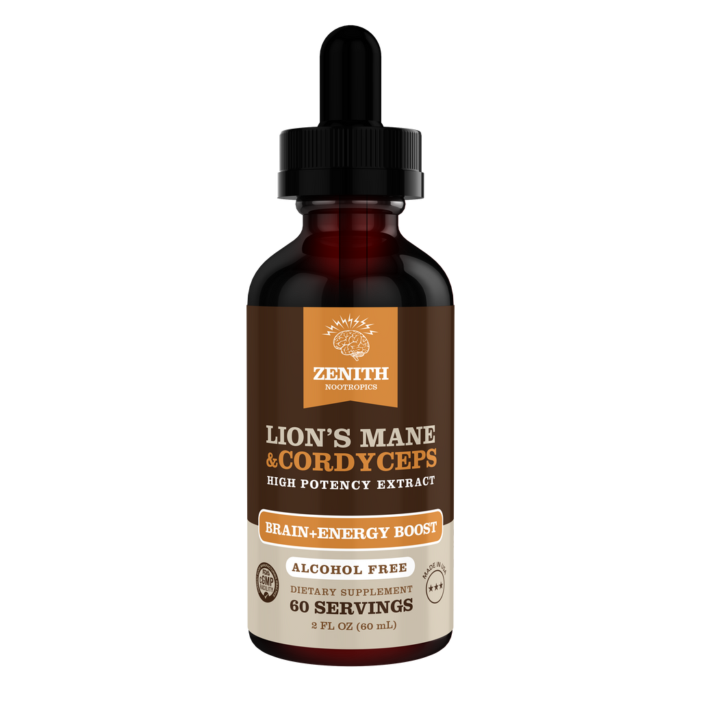 Zenith Nootropics Lion's Mane and Cordyceps Brain and Energy Boost